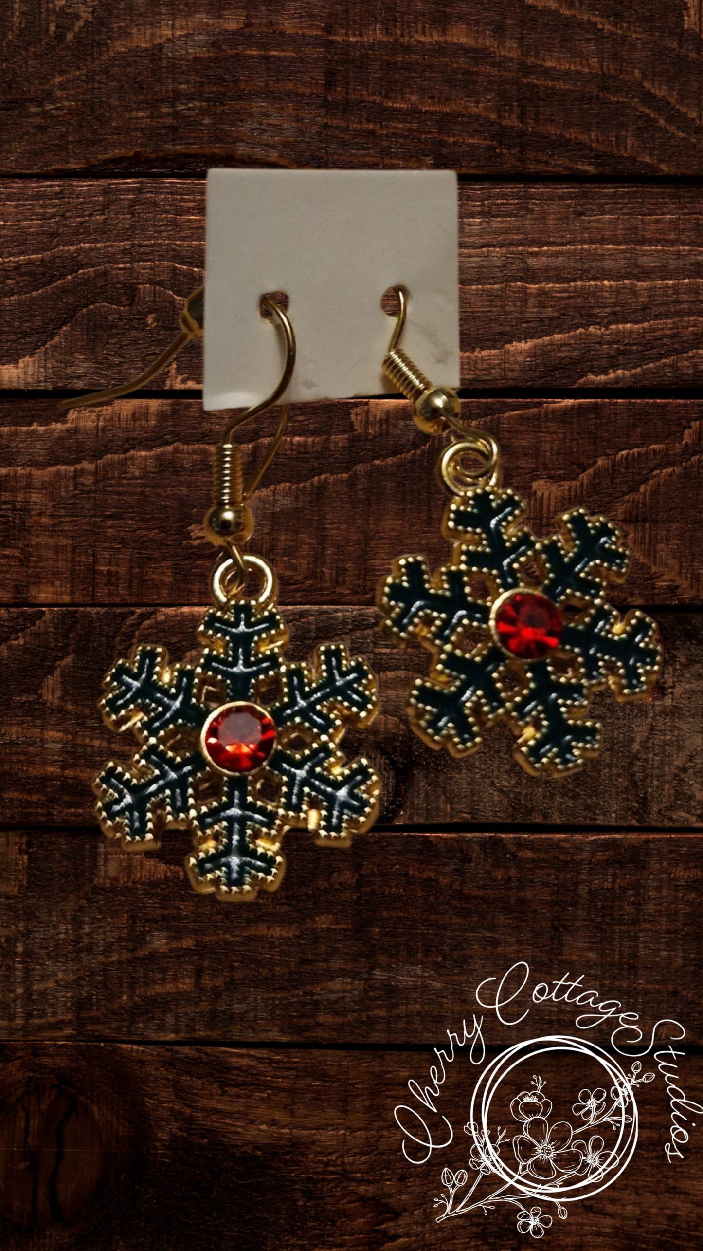 Snowflakes - Christmas Dangle Earrings