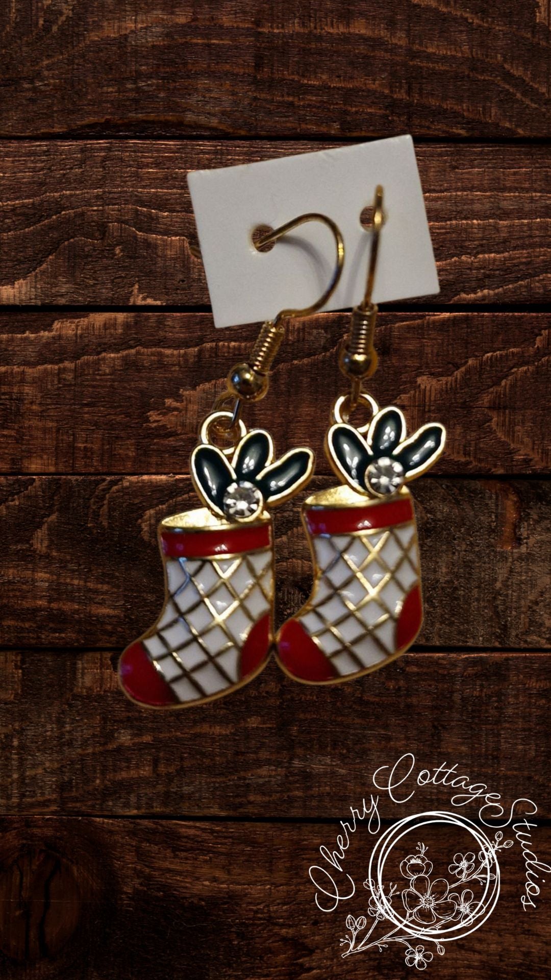 Christmas Stockings - Christmas Dangle Earrings