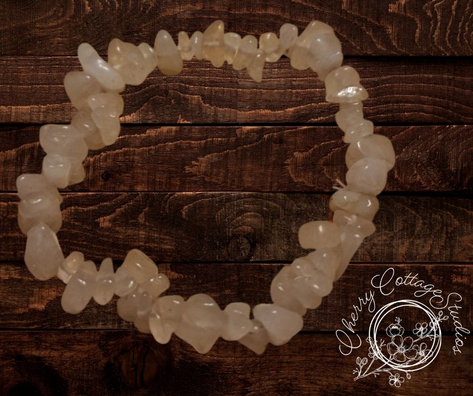 Rose Quartz Semi-Precious Chip Gemstone Bracelet