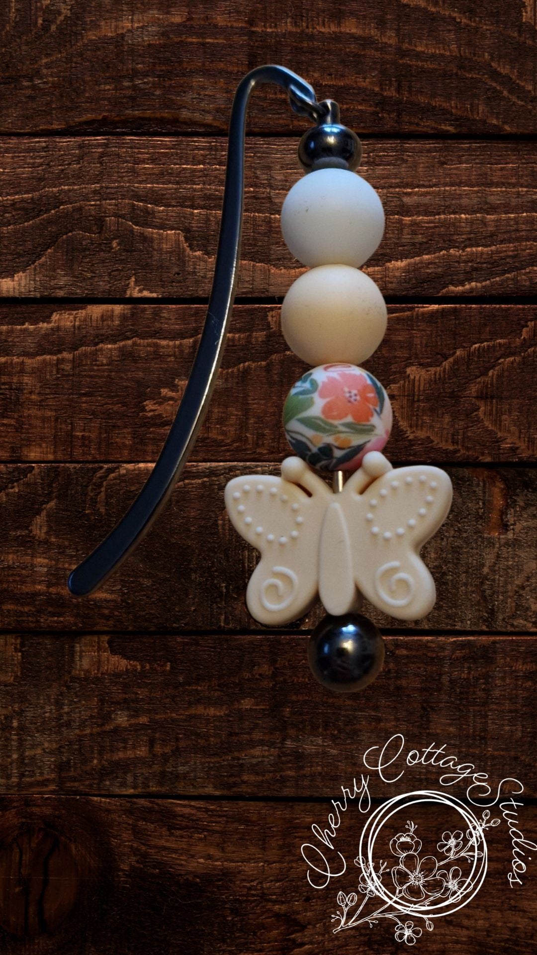 Petals And Wings - Metal Beaded Bookmark
