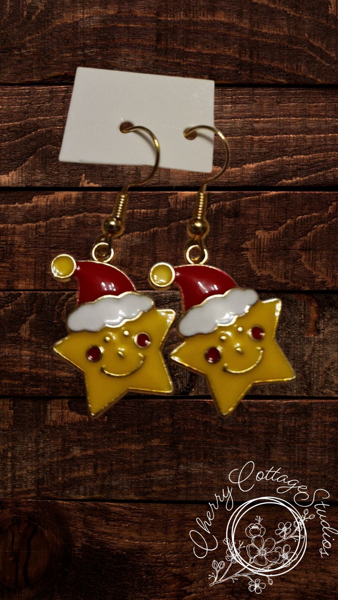 Christmas Star - Christmas Dangle Earrings