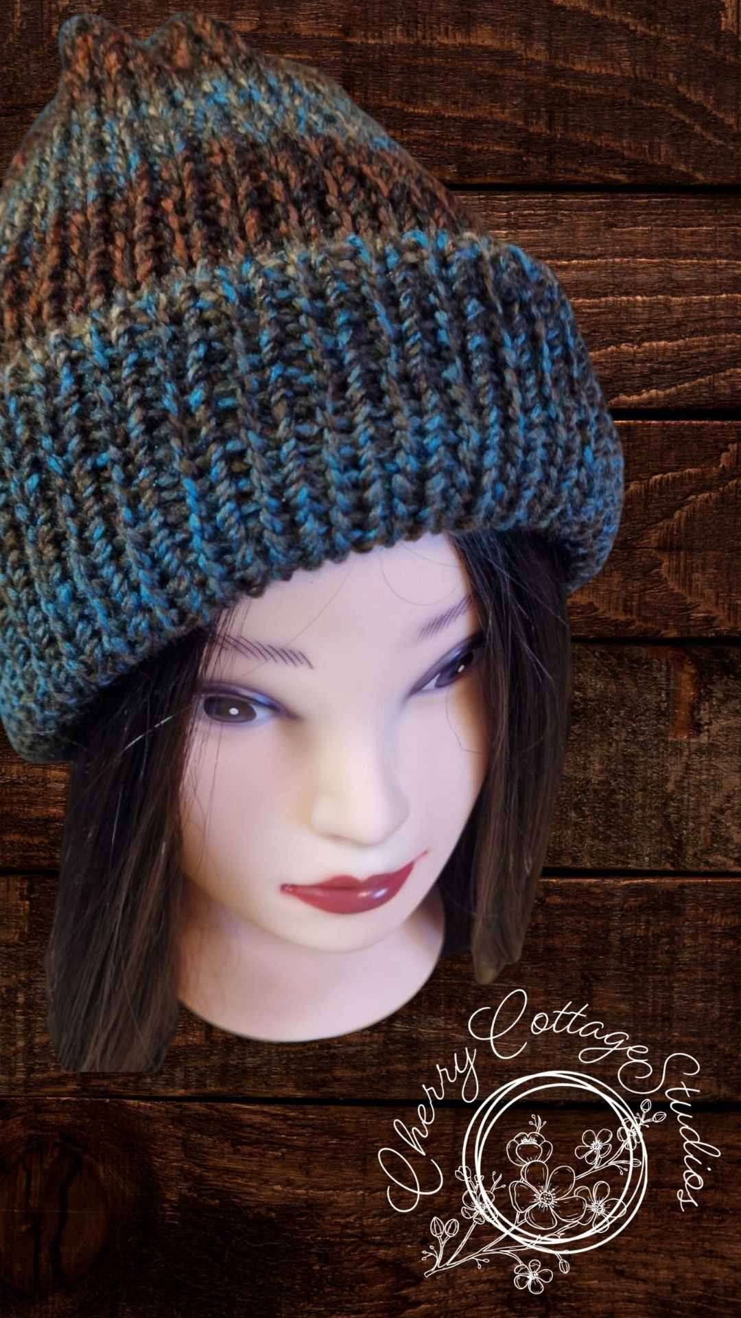 Autumn Skies – Double-Layered Knitted Beanie Hat