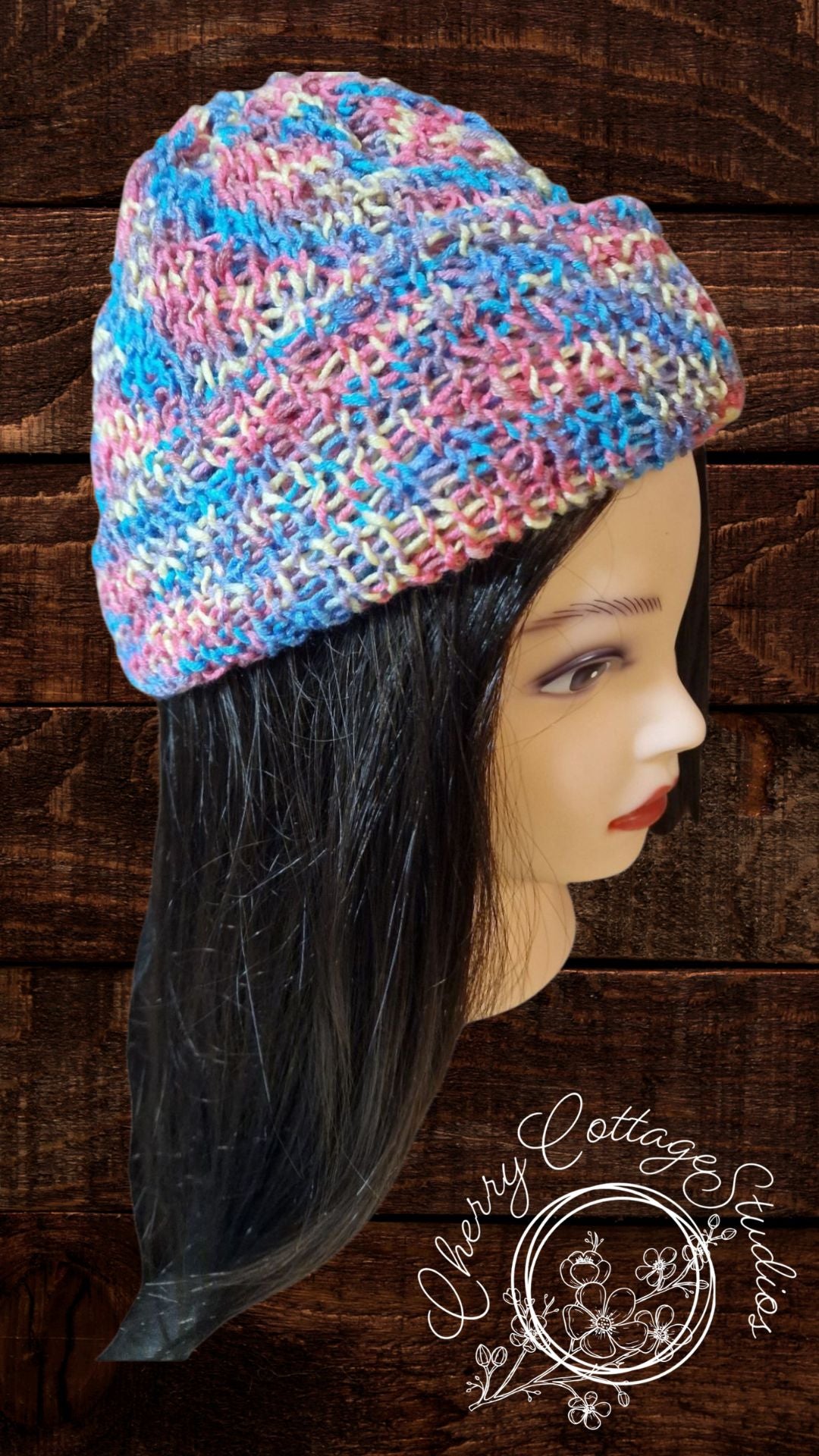 Confetti Rainbow – Double-Layered Knitted Beanie Hat