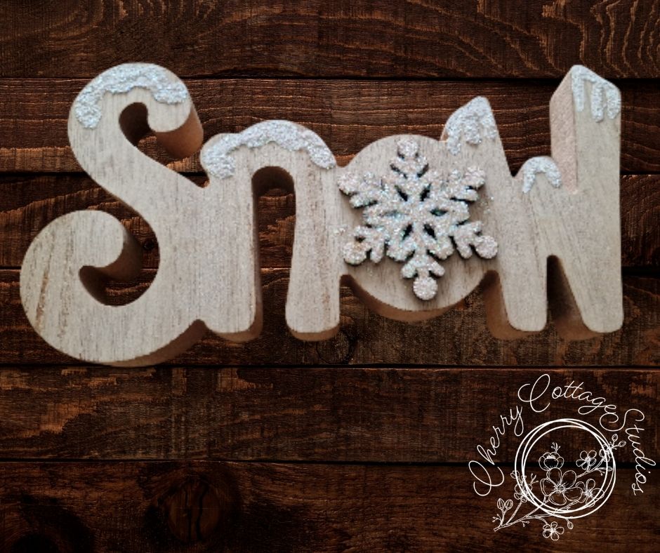 Wooden Snow Christmas Decoration Ornament
