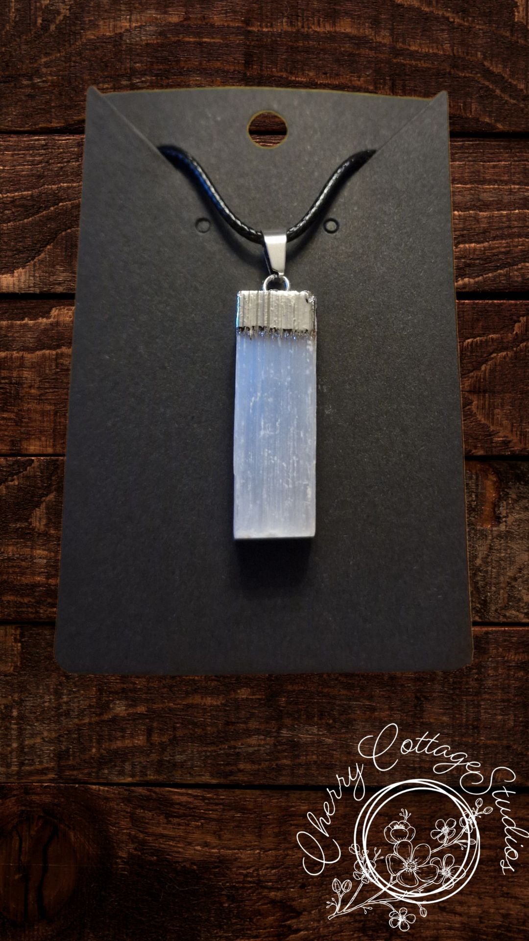 Rough Selenite - Gemstone Pendant Necklace (1 of 2)