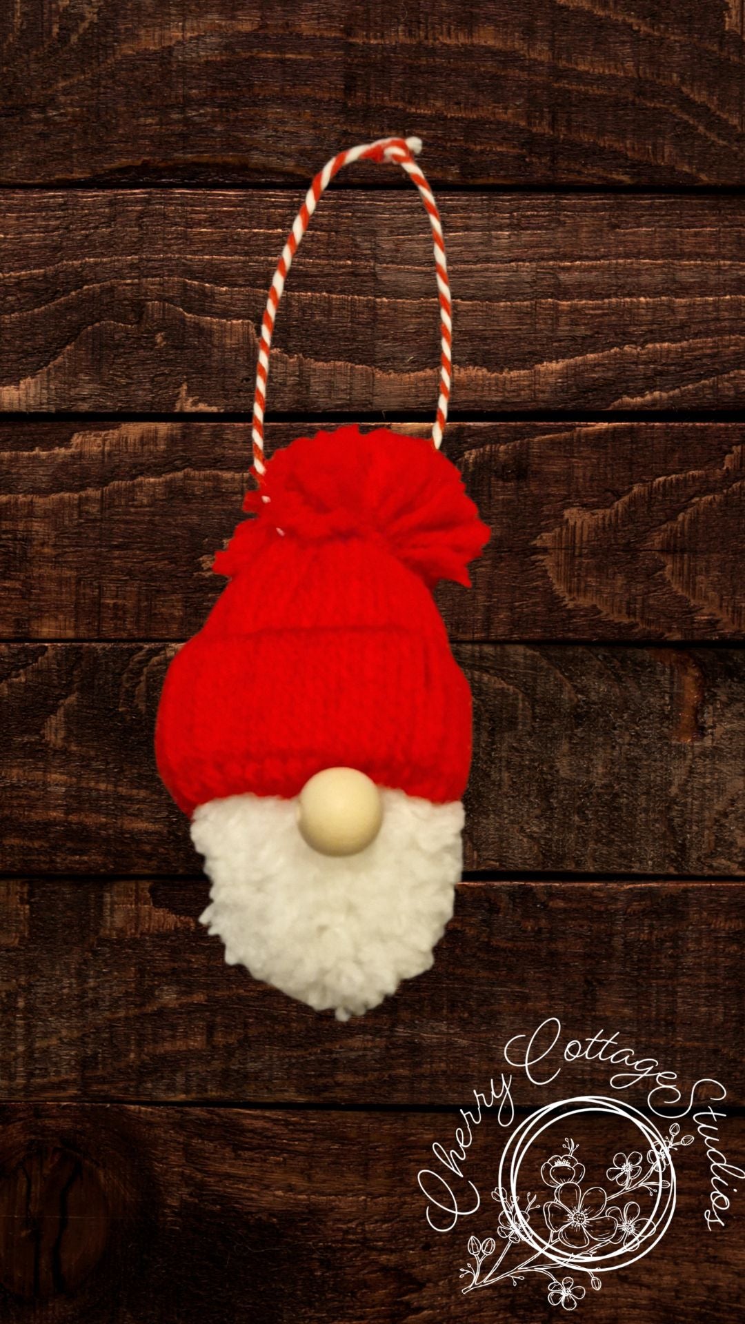 Red Fluffy Gonk Gnome Hanging Christmas Decoration Ornament