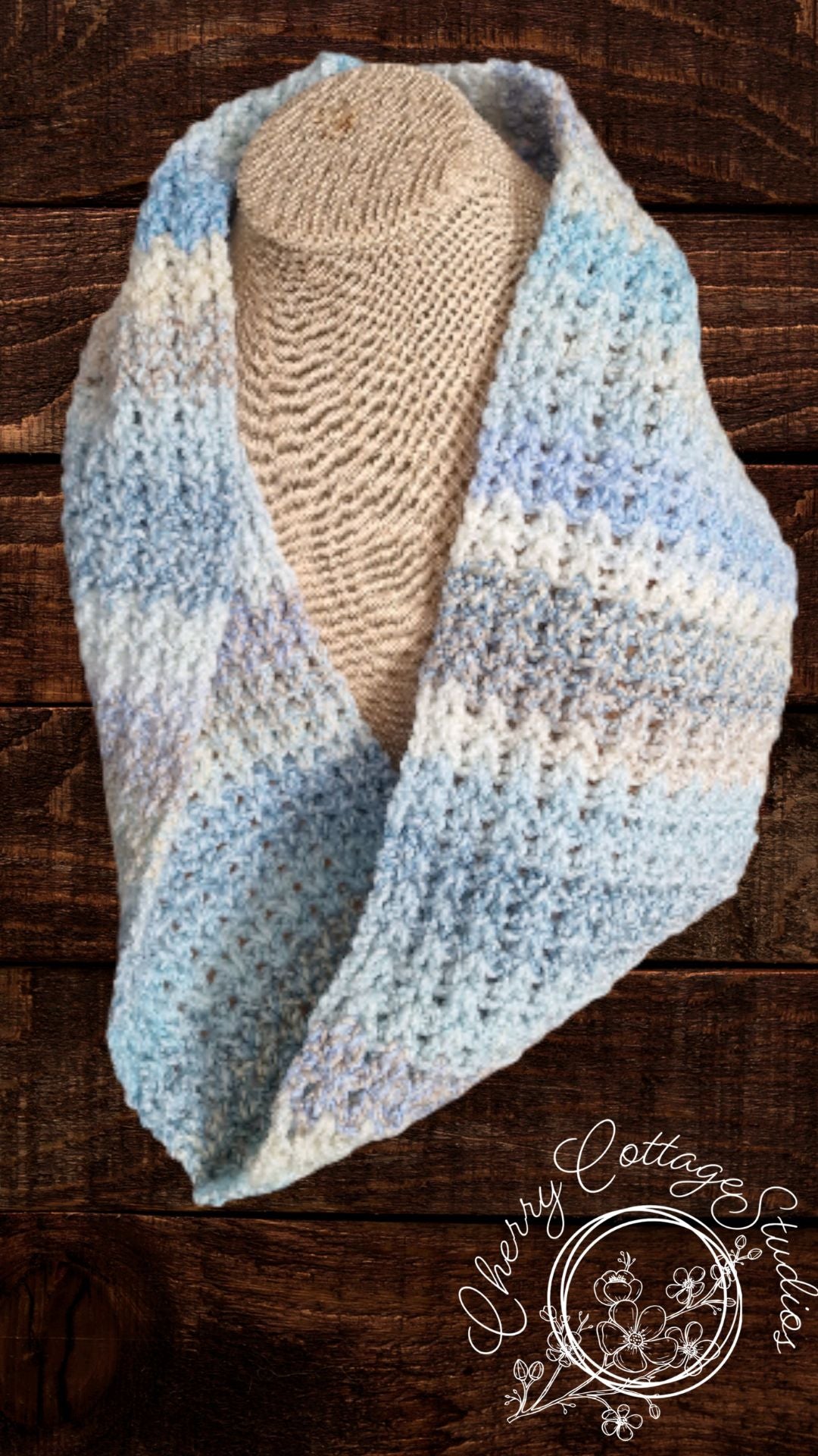 Blue Skies - Crochet Infinity Scarf