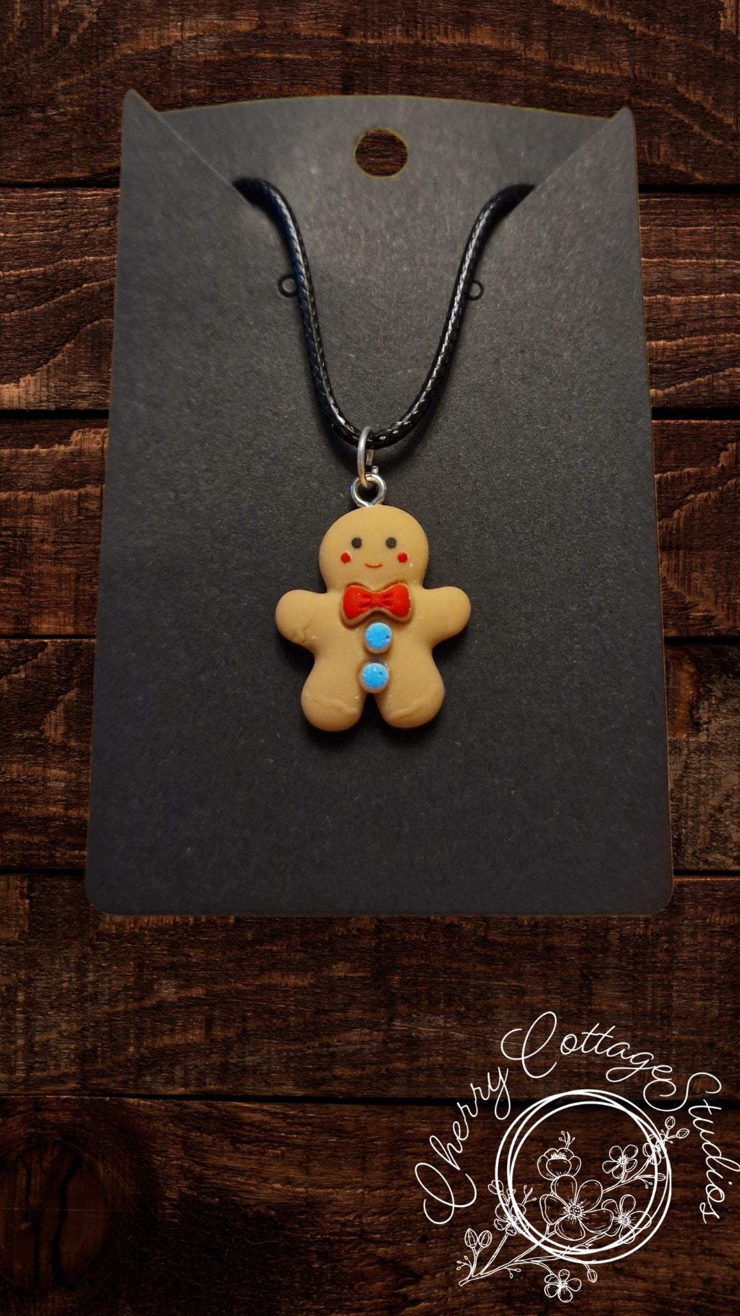 Gingerbread Man - Christmas Necklace