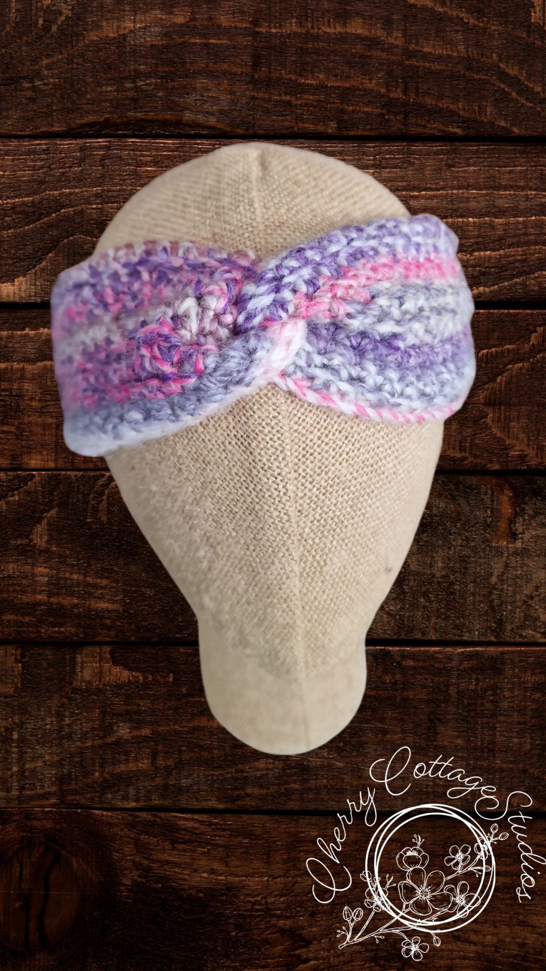 Cupcakes - Adult Size - Crochet Twisted Headband