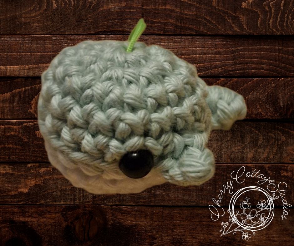 Turquoise Crochet Whale Clip-On Accessory
