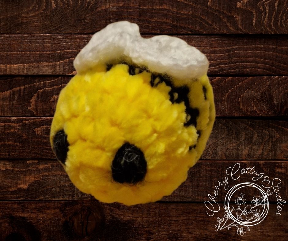 Yellow Crochet Bumblebee Keychain