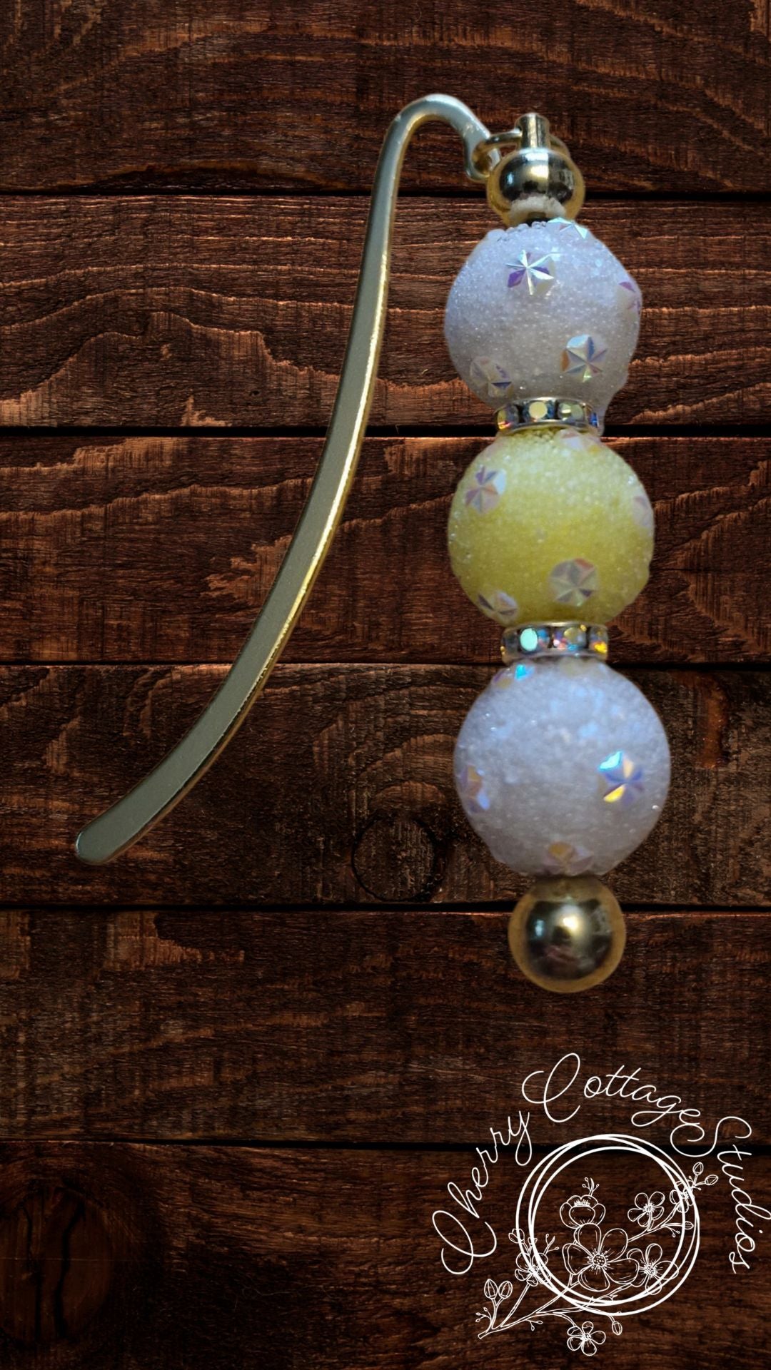 Canary And Pearl - Metal Beaded Bookmark