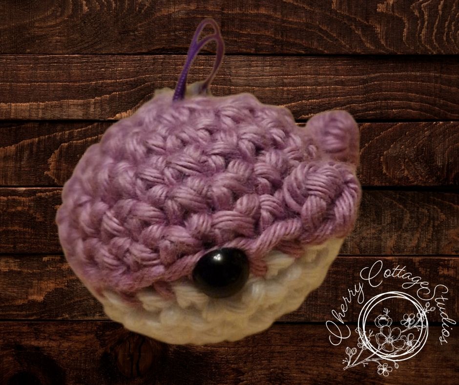 Purple Crochet Whale Clip-On Accessory