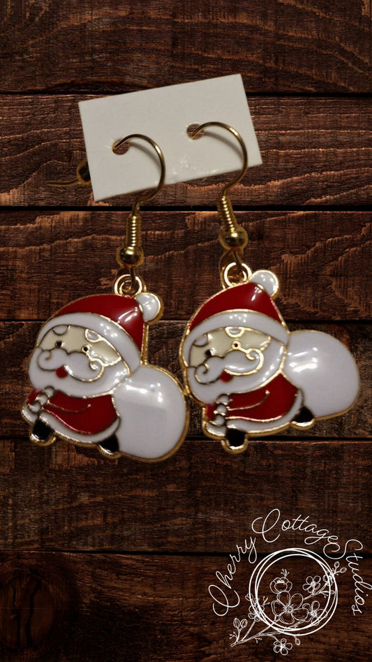 Santa Claus - Christmas Dangle Earrings