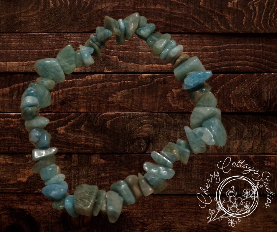 Aquamarine Semi-Precious Chip Gemstone Bracelet