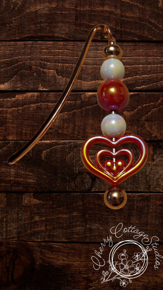 Beating Heart - Metal Beaded Bookmark