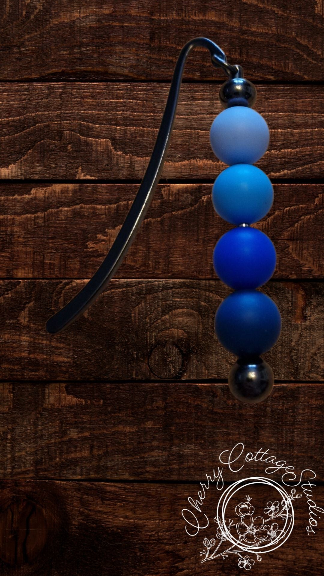 Ombre Blue - Metal Beaded Bookmark