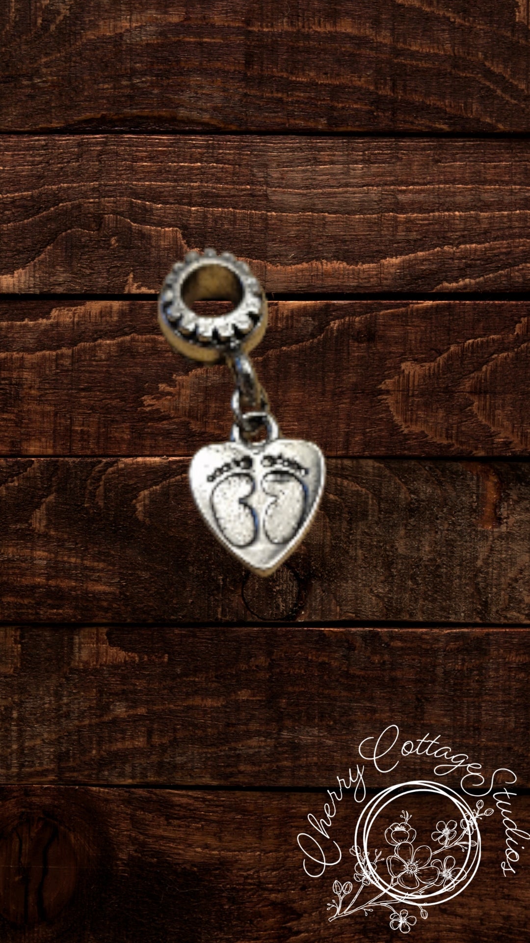 Footprints Baby Bracelet Dangle Charm