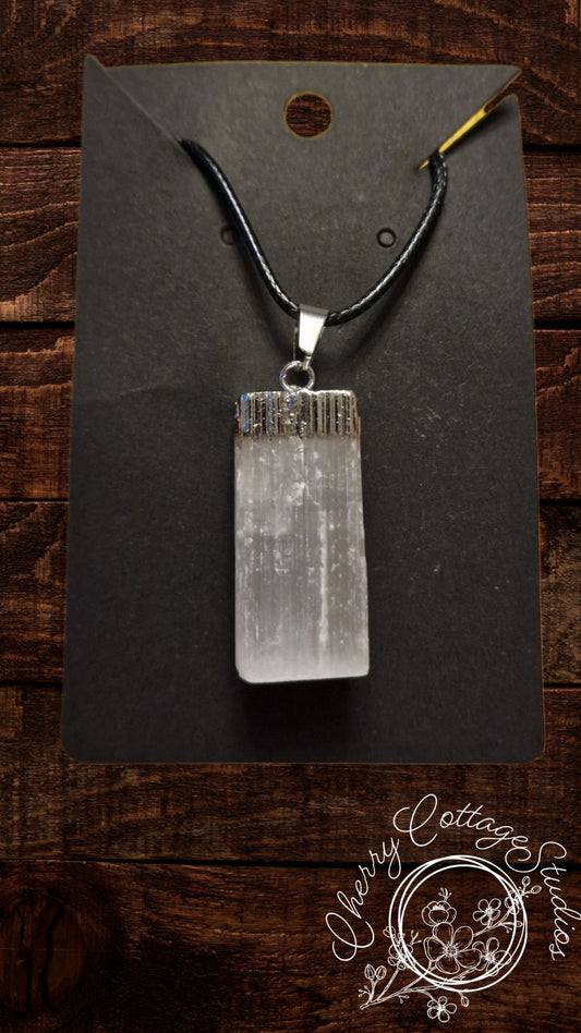 Rough Selenite - Gemstone Pendant Necklace (2 of 2)