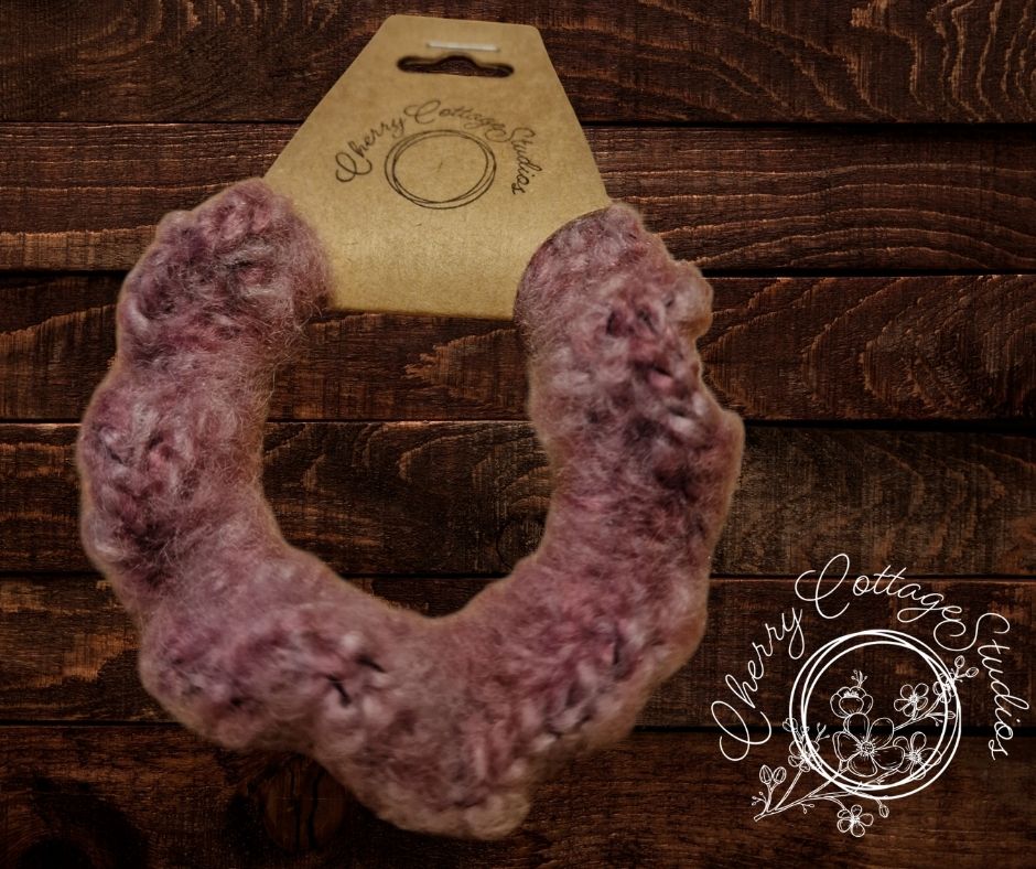 Misted Mauve - Crochet Hair Scrunchie