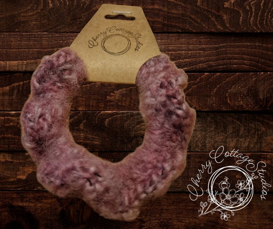 Misted Mauve - Crochet Hair Scrunchie