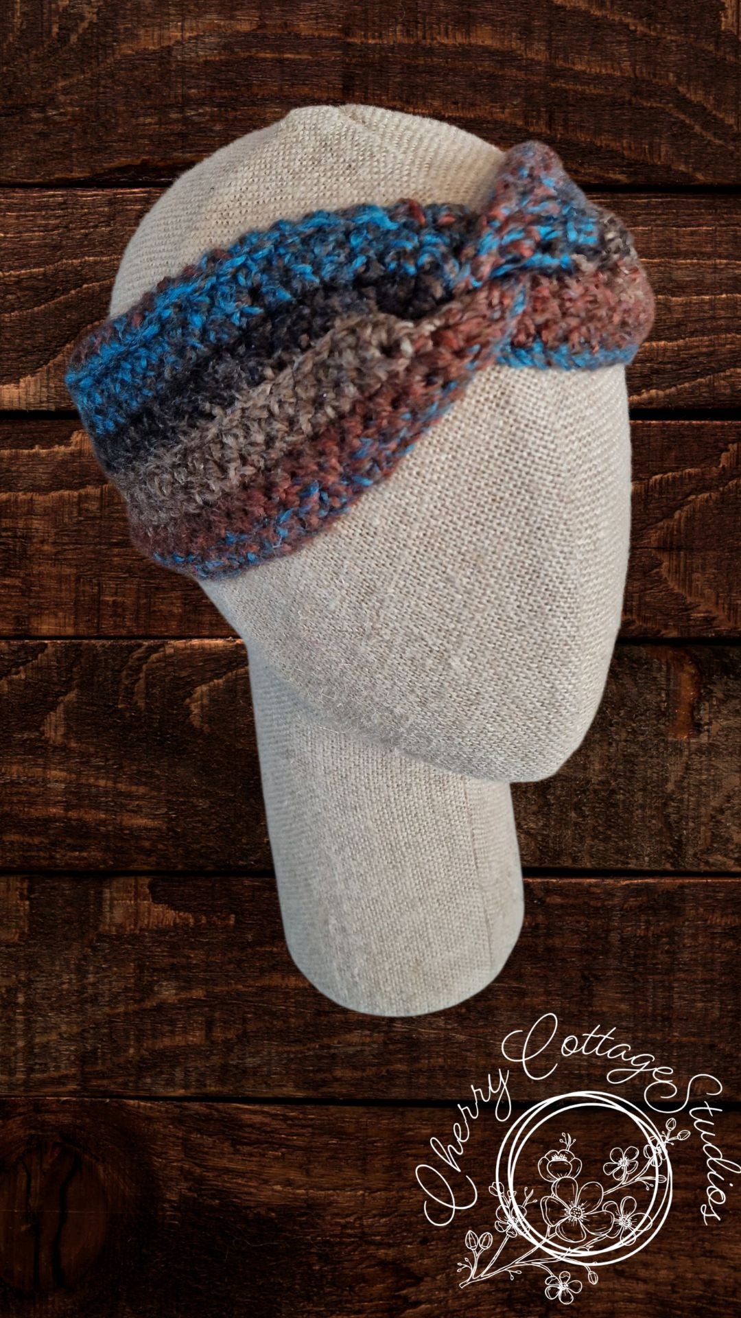 Blueberry Cookie - Adult Size - Crochet Twisted Headband