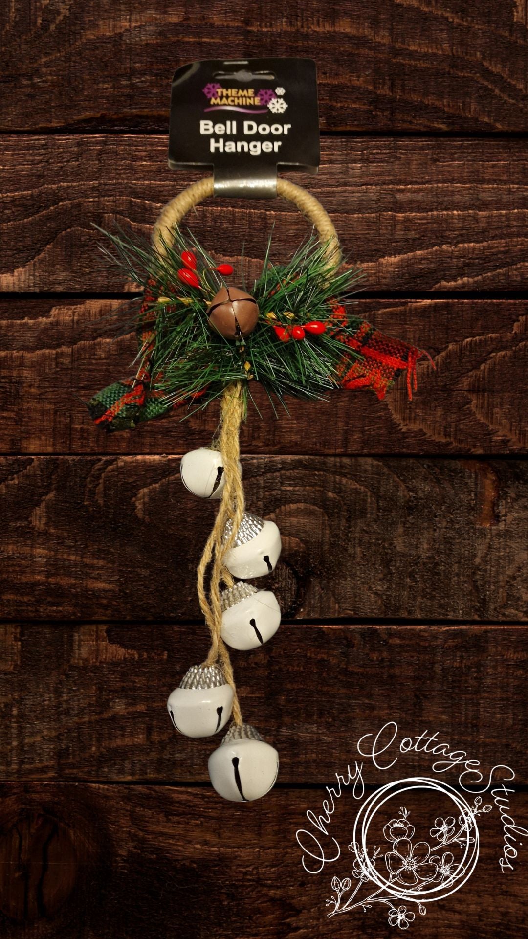White Bells Wreath Door Hanging Christmas Ornament Decoration