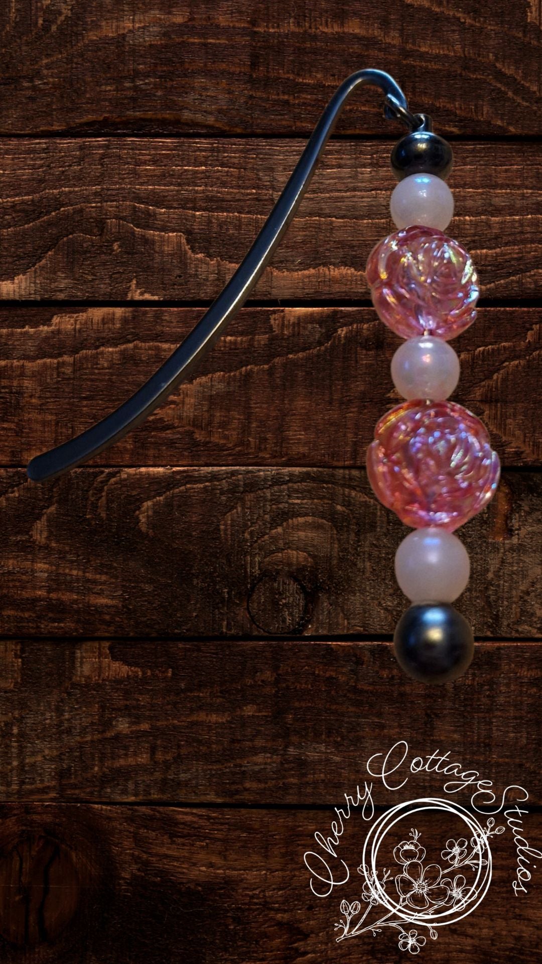 Roses And Romance - Metal Beaded Bookmark