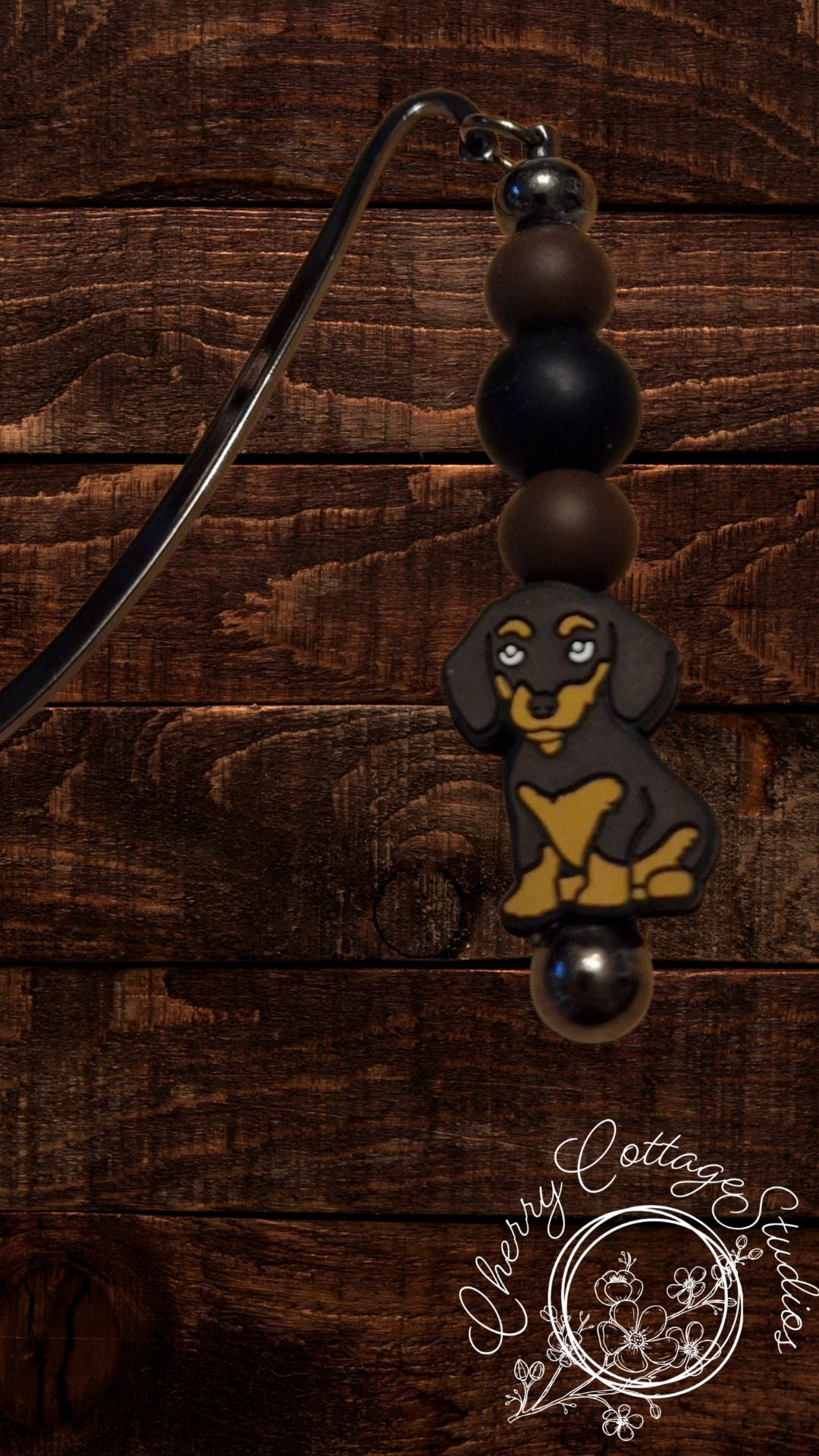 Dachshund - Metal Beaded Bookmark