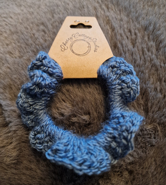 Denim Blue hair scrunchie