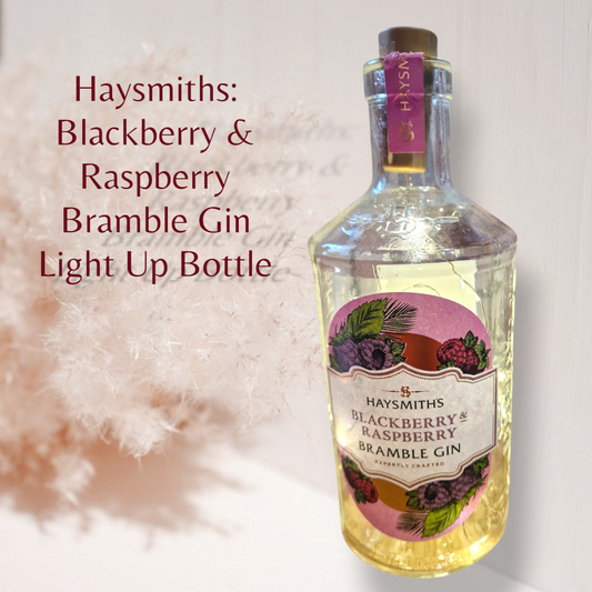 Haysmiths: Blackberry and Raspberry Bramble Gin light up bottle ornament lamp