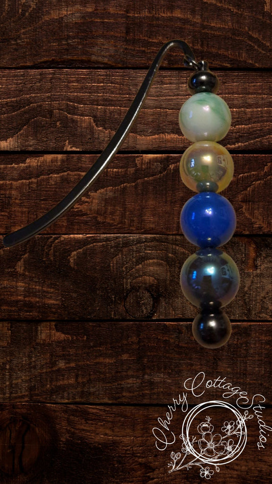 Beads From The Ocean - Metal Beaded Bookmark