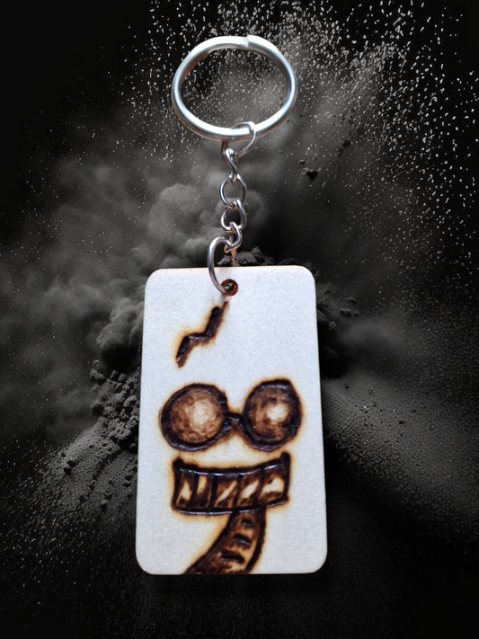 Harry Potter Glasses and Scarf wooden keychain