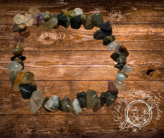 Chakra Mixed Semi-Precious Chip Gemstone Bracelet