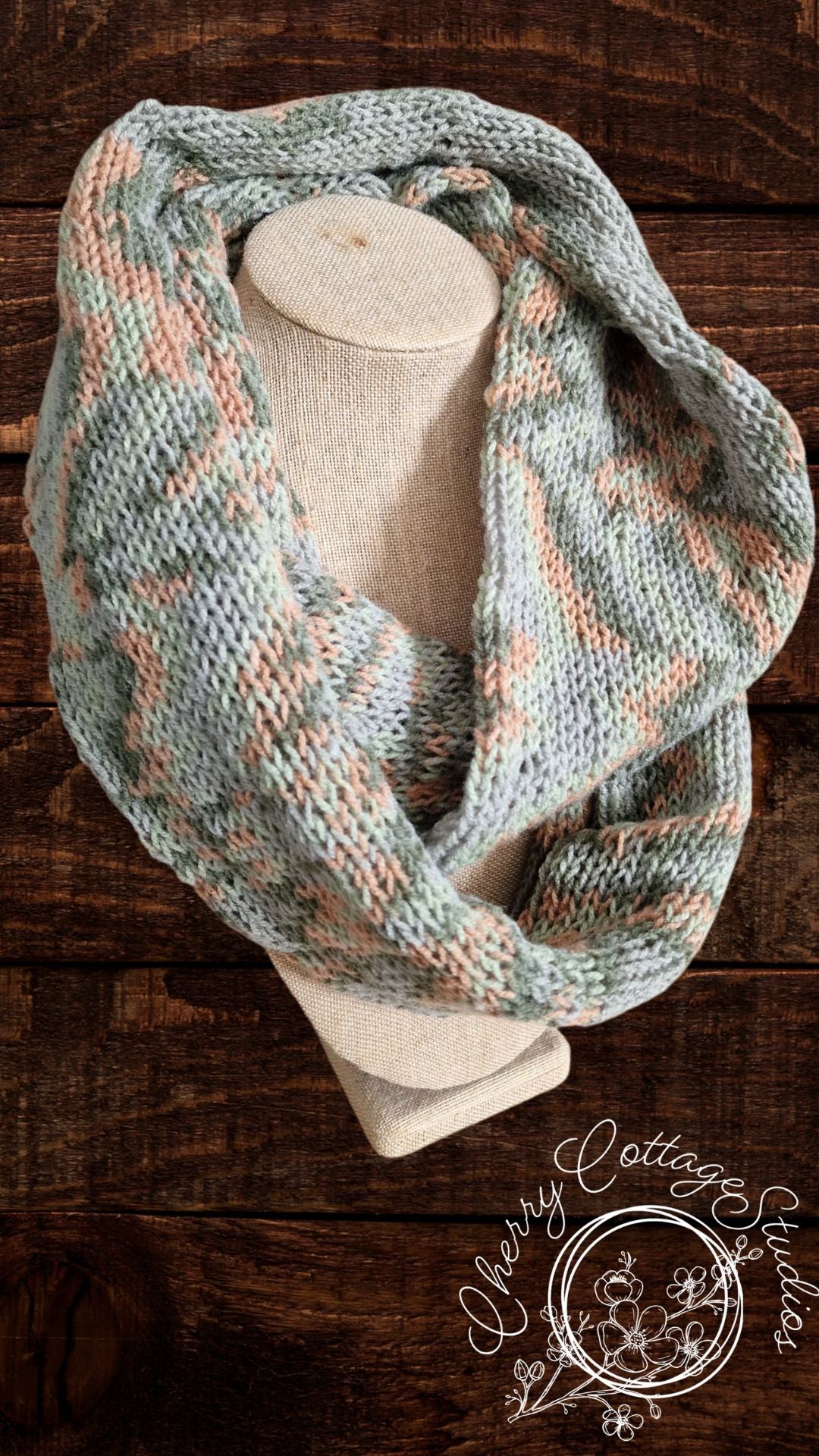 Serpent's Scales - Knitted Infinity Scarf