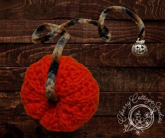 Pumpkin Patch - Multicoloured Pumpkin Crochet Bookmark