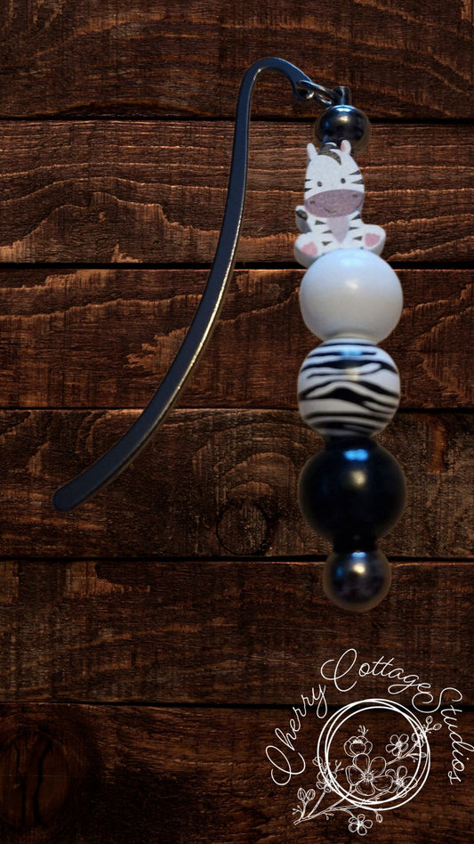 Zebra Safari - Metal Beaded Bookmark