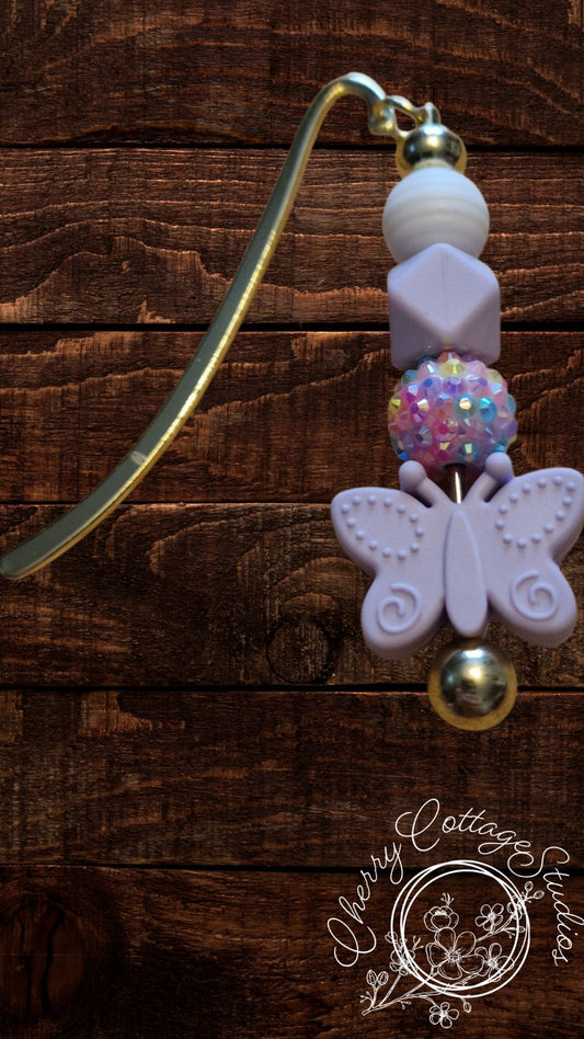 Lilac Wings - Metal Beaded Bookmark