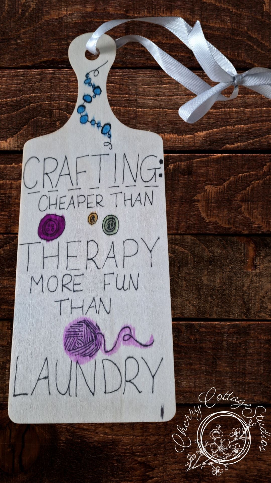 Craft Therapy – Handcrafted Crafting Quote Wooden Hanging Sign