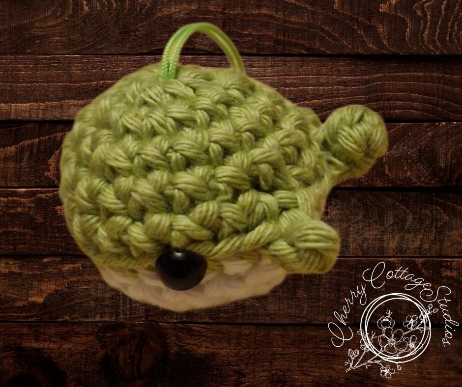 Lime Green Crochet Whale Clip-On Accessory