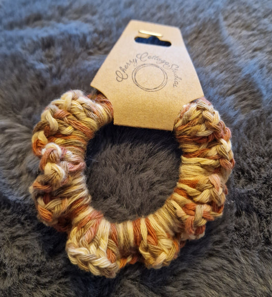 Caramel Swirl hair scrunchie