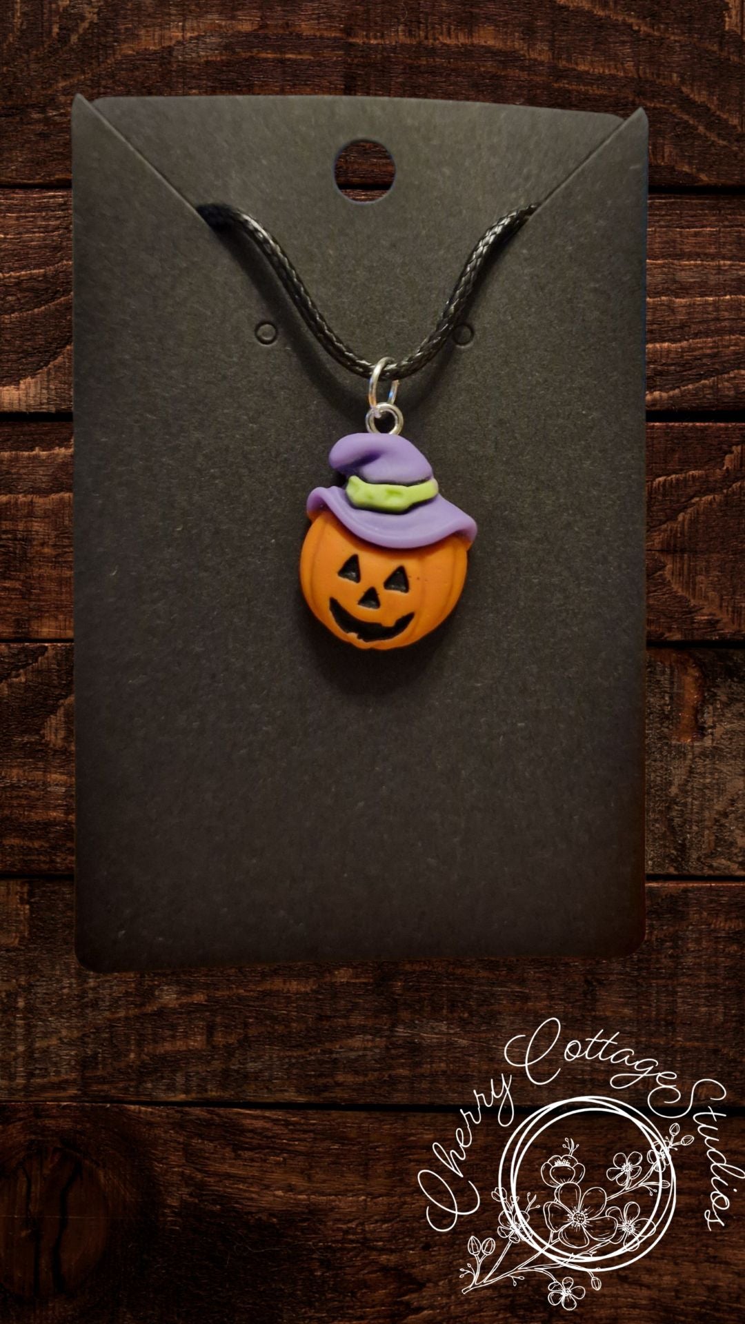 Pumpkin Witch - Halloween Necklace